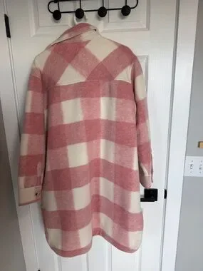 Joe Fresh | Jackets & Coats | Joe Fresh Pink And Cream Cozy Woolblend ...